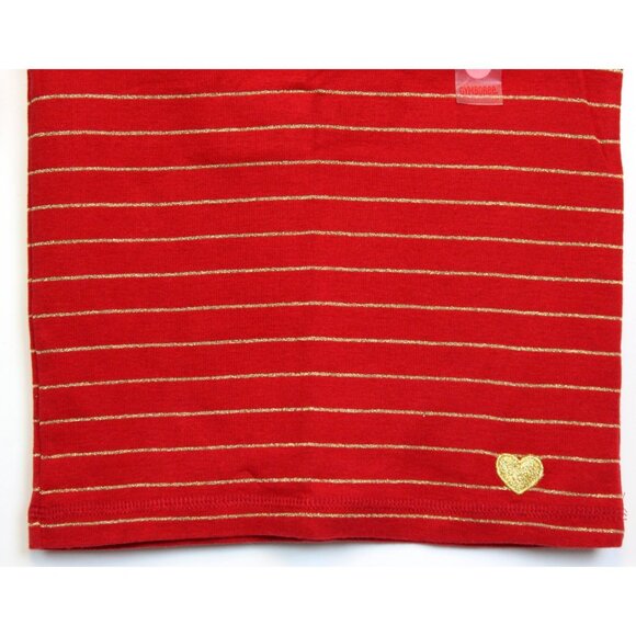 NWT 2008 Gymboree Mountain Cabin Red T-Shirt Gold Stripe Heart Shirt sz 4 Winter - Picture 3 of 5
